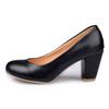 Yingmeier tacón grueso transfronterizo tacones altos punta redonda boca poco profunda talla 40-43 44 45 46 47 talla zapatos de vestir zapatos de mujer