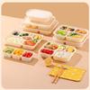 Caja de almuerzo desechable degradable cuadrada de almidón de maíz caja para ensalada dos tres cuatro cinco caja para llevar