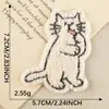 Fábrica Original al por Mayor Parches Bordados Lindos Bordado en Toalla Gato Autoadhesivos DIY Accesorios para Fundas de Teléfono Parches de Tela