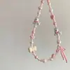 Cadena para Teléfono Móvil de Oso de Dibujos Animados Rosa Linda Casera Colgante de Perro Cachorro Mariposa Colorida Decoración Colgante Ccd