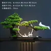 Nuevo pino de bienvenida de simulación china bonsái decoración de oficina planta verde decoración de entrada sala de modelos hotel micro paisajismo