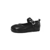 Zapatos planos de punta baja para niñas, nueva colección primavera/otoño 2026, zapatos de piel sintética con punta cerrada para bebés, suela blanda, con cierre de velcro, estilo princesa, modernos