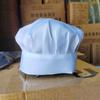 Hotel restaurante al por mayor gorro de chef masculino y femenino camarero cocina comida gorro de tela blanca gorro de trabajo gorro de chef