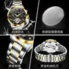 Reloj Mecánico Multifuncional Totalmente Automático Marca Oris Correa de Acero Reloj Calado Luminoso Resistente al Agua Reloj para Hombre Reloj para Hombre