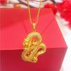 Emblema de ouro de areia do Vietnã Pingente de dragão em pan de diamante para homens dominador latão banhado a ouro imitação de ouro joias de tirano local atacado