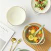 Tazón de Sopa Binaural Hogareño de Tamaño Grande Tazón para Fideos Recipiente de Cerámica para Sopa Vajilla Nórdica de Lujo Ligero Tazón Grande Tazón para Fideos Lamian Estilo Japonés Venta al por Mayor