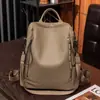 Versión Coreana 2025 de la Mochila para Mujer, Nueva Moda Versátil Bolsa Escolar, Mochila Casual de Cuero Suave para Viaje