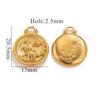 Acero Inoxidable Personalidad Impermeable Doce Constelaciones Oro de 18K Colgante Pulsera Collar Accesorios Acero Titanio DIY Joyería Colgante