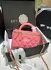 Bolso tipo caja de piel de oveja con etiqueta dorada clásica, bolso versátil y de moda para hombro/cruzado, bolso de mano para mujeres maduras