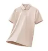 Camisa Polo de Seda de Hielo de Secado Rápido para Hombre Verano Negocios Solapa Manga Corta Transpirable Deportiva Ropa de Trabajo