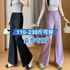 Pantalones Acampanados para Mujer Tallas Grandes 100 kg Nuevos de Verano Finos de Cintura Alta Adelgazantes Secado Rápido Protección Solar Pantalones Deportivos
