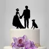 Cartão de inserção para bolo de casamento personalizado noiva noivo cartão de inserção para bolo pet plug de bolo de animal de estimação presente de casamento criativo