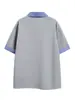 Camiseta de Manga Corta con Bloques de Color, Cuadros y Parches, Estilo Coreano de Moda, Marca Nanxia, Falso Dos Piezas para Hombre, Verano Casual Suelto Polo