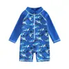 3-6M 6-9M 9-12M 12-18M 18-24M 2-3A, traje de baño de una pieza para niño de manga larga