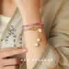Relación Calidad-Precio al por Mayor Populares Estilo Hada Dulce Pulseras Rosas y Moradas Lujo Ligero Estilo Juvenil Pulseras para Mejores Amigas Regalos para Puestos