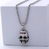 Collar liso para hombre 2022 nuevo de acero de titanio con colgante de calavera para hombre, moderno estilo japonés y coreano, decoración genial