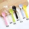 Cuchara de plástico desechable envuelta individualmente, tenedor, tenedor de fruta, tenedor para pastel, cuchara de postre, cuchara para helado