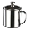 Taza de Acero Inoxidable 316 de una Sola Capa Aien, Taza Multiespecificación con Tapa, Taza de Agua para Jardín de Infancia con Asa