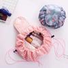 Bolsa de Tocador de Gran Capacidad para Viajeros Celebridad de Internet de TikTok Bolsa de Maquillaje Perezosa Nuevo Estilo para Mujer Bolsa de Almacenamiento Portátil con Cordón