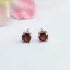 Pendientes Guan Yu Vino Tinto Natural Granate Pendientes de Cristal Aguja de Plata S925 Fábrica Venta al por Mayor Dropshipping S3110301