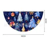 Bandera en forma de abanico navideño Bandera semicircular Santa Claus Muñeco de nieve Impreso Decoración para valla, jardín, fiesta Bandera colgante para festival