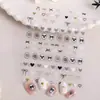 Adesivos de Arte para Unhas Laço Coração de Amor Planos Versáteis Vazados Laço Coração de Amor Adesivos de Unha DIY Decorações Estilo Dh