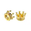 Joyería de Corona de Zirconia Microincrustada Hecha a Mano DIY Colgante de Doble Agujero con Cuentas Pulsera con Cuentas Collar Accesorios de Joyería de Moda