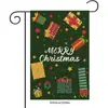 Bandera de jardín de muñeco de nieve navideño transfronterizo, regalo, imitación de lino, bandera de Santa Claus, impresión a doble cara, decoración de patio