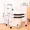 Barra de Apoio para Vaso Sanitário para Idosos, Corrimão de Segurança para Banheiro, Assistência para Idosos no Banheiro, Assento de Vaso Sanitário sem Furação