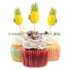 Palitos de Frutas Flamingo Havaiano Abacaxi Estéreo Inserções para Bolo Decoração de Bolo de Aniversário em Estoque