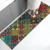 Alfombrilla de Baño Estilo Étnico Resistente al Barro para Puerta Alfombrilla Absorbente para Entrada Hogar Secado Rápido Suave Alfombrilla de Piso de Diatomeas Felpudo