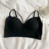 Verano Spice Girls Tirante Espalda Descubierta Chaleco Cinturón Almohadilla para el Pecho Envoltura Corta para el Pecho Sexy Cuello en V Grito en el Pecho Tubo Inferior Grande Ropa Interior