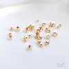 Cuentas Cuadradas Pequeñas Rellenas de Oro de 14K, Cuentas Dispersas, Cuentas Cubo Cuadradas con Esquinas Cortadas, Joyería para Cuerda Hecha a Mano para DIY, Accesorios para Pulseras y Aretes