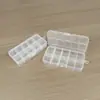 Caja de Almacenamiento de Plástico Transparente Anti-Hilo 10 Compartimentos Caja de Almacenamiento Fijo para Herramientas de Ferretería Caja de Empaque para Accesorios Joyería Cuentas