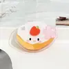 Clipe de vedação de desenho animado para torrada com frutas, clipe acrílico dupla face de PP, clipe de bumbum fofo para estudantes, item pequeno de alto valor