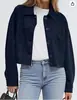 Chaqueta Corta de Ante Sintético para Mujer Casual Ligera Moda Otoño 2026 Abrigo de Invierno Europeo y Americano Tendencia