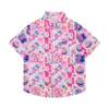 Camisas Florales de Comercio Exterior Transfronterizo, Manga Corta, Unisex, Estilo Pareja, Estilo Vacaciones en la Playa, Festival Songkran, Camisas Tailandesas, Chaquetas