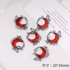 [negro y rojo] guirnalda de rosa mariposa oscura colgante de aleación materiales para pulsera collar DIY accesorios