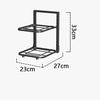 Estante de Almacenamiento de Ollas Debajo del Fregadero de Acero al Carbono de 4 Niveles Alto Autoajustable para Arrocera Wok Estante de Metal para Cocina