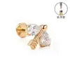 Aretes de Aleación de Titanio F136, Aretes Largos Finamente Tallados para Hélice Auricular, Piercings para Labio con Circonita, Joyería para Piercings Corporales de Titanio G23