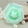 F7Cm Cabeza de Flor de Rosa de Espuma Simulada, Accesorios de Bola de Flores, Suministros de Boda, Flores Artificiales, Luces LED, Ramo de Novia