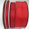 0.6-5cm de ancho 91 m de largo cinta roja acanalada con hilo con patrón horizontal lazo hecho a mano horneado empaque de boda