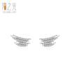 Pendientes de plata s925 con diseño geométrico para mujer, estilo coreano, sencillos, ligeros y lujosos, con incrustaciones de diamantes, elegantes pendientes de celebridades de Internet al estilo de Hong Kong.