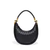 Niche Luxury High-End Single-Shoulder Underarm Women's Bag, Vintage Woven Handbag, Trendy Crescent-Shaped Crossbody Half-Moon Bag