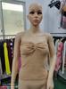 Suéter ajustado sin espalda de comercio exterior 2025 Europeo y Americano Amazon Tejido retorcido Camisola estilo corto Sexy Elástico Ropa para mujer