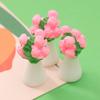 Adornos de Paisaje Micro Rosas Simuladas Flor Artificial Bonsái Jarrón Artesanías de Resina Casa de Muñecas Adornos Mini de Escritorio