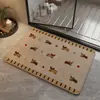 Alfombra de Piso Tejida de Lino para Baño Entrada al Baño Absorbente de Agua Antideslizante Felpudo para Inodoro Lavabo Resistente a Manchas Resistente a Caídas Alfombra