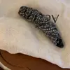 Pinza de Plátano Plegada Floral a Cuadros Coreana para el Cabello de Mujer en la Parte Posterior de la Cabeza, Pinza Vertical de Cola de Caballo de Alta Gama, Elegantes Accesorios para el Cabello y Tocado