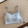 Sujetador Deportivo Sexy con Tirantes y Espalda Hermosa para Mujer, Tirantes Espagueti, Ropa Interior para Pilates, Transpirable, Chaleco de Yoga Fitness para Mujer