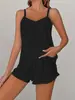 2026 Conjunto de Camisola Transpirable para Mujer Transfronterizo Europeo y Americano Cómodo Casual Ropa de Casa Pantalones Cortos de Manga Corta Venta al por Mayor Disponible